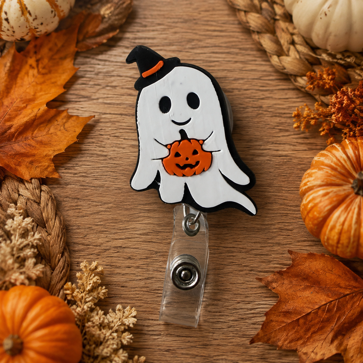 Fall & Halloween 3D Printed Badge Reel