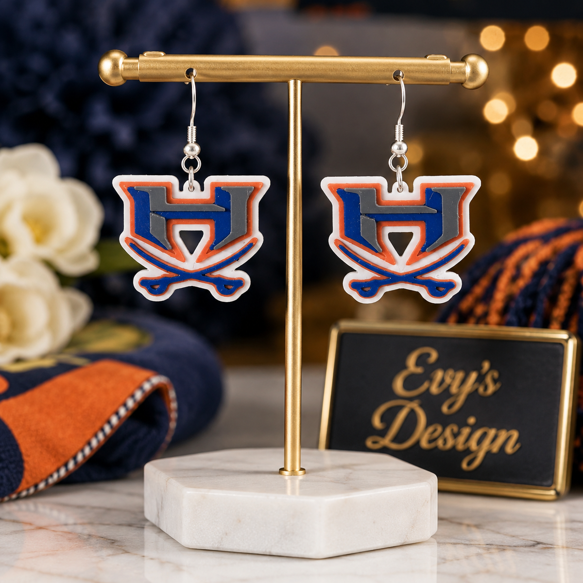 Habersham Raiders Earrings | Handmade Game Day Spirit Earrings