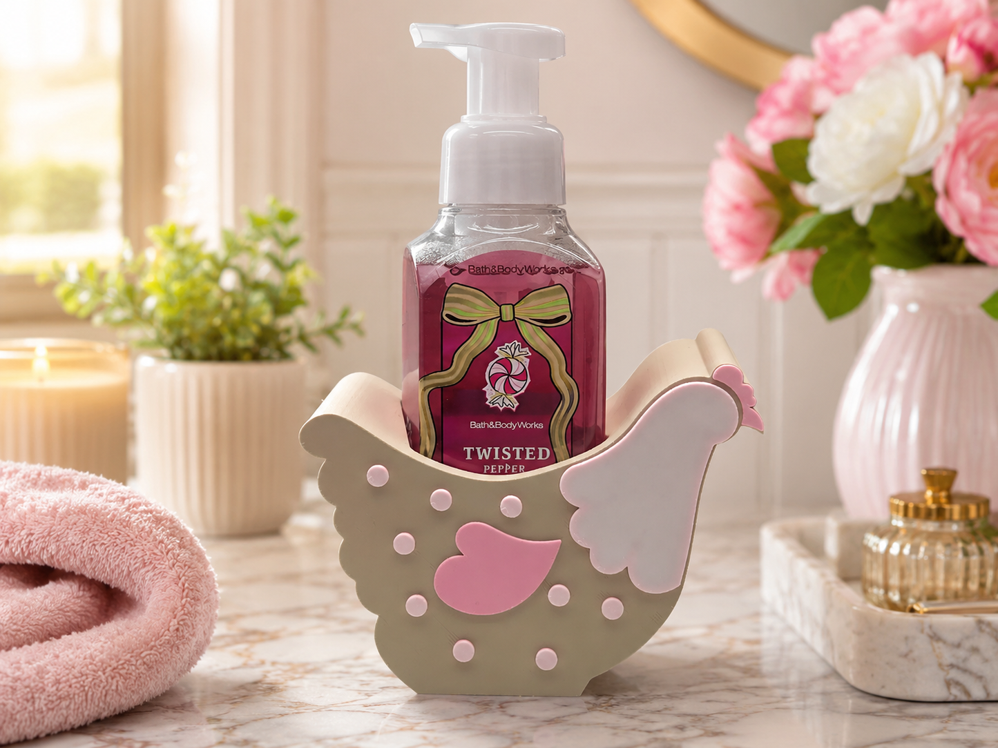 3D 🐔 Farmhouse Chicken Soap Holder