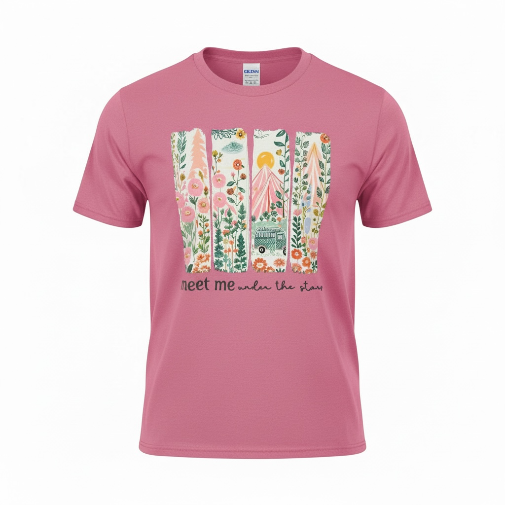 Camping Tee " Meet Me under the Start Tshirt