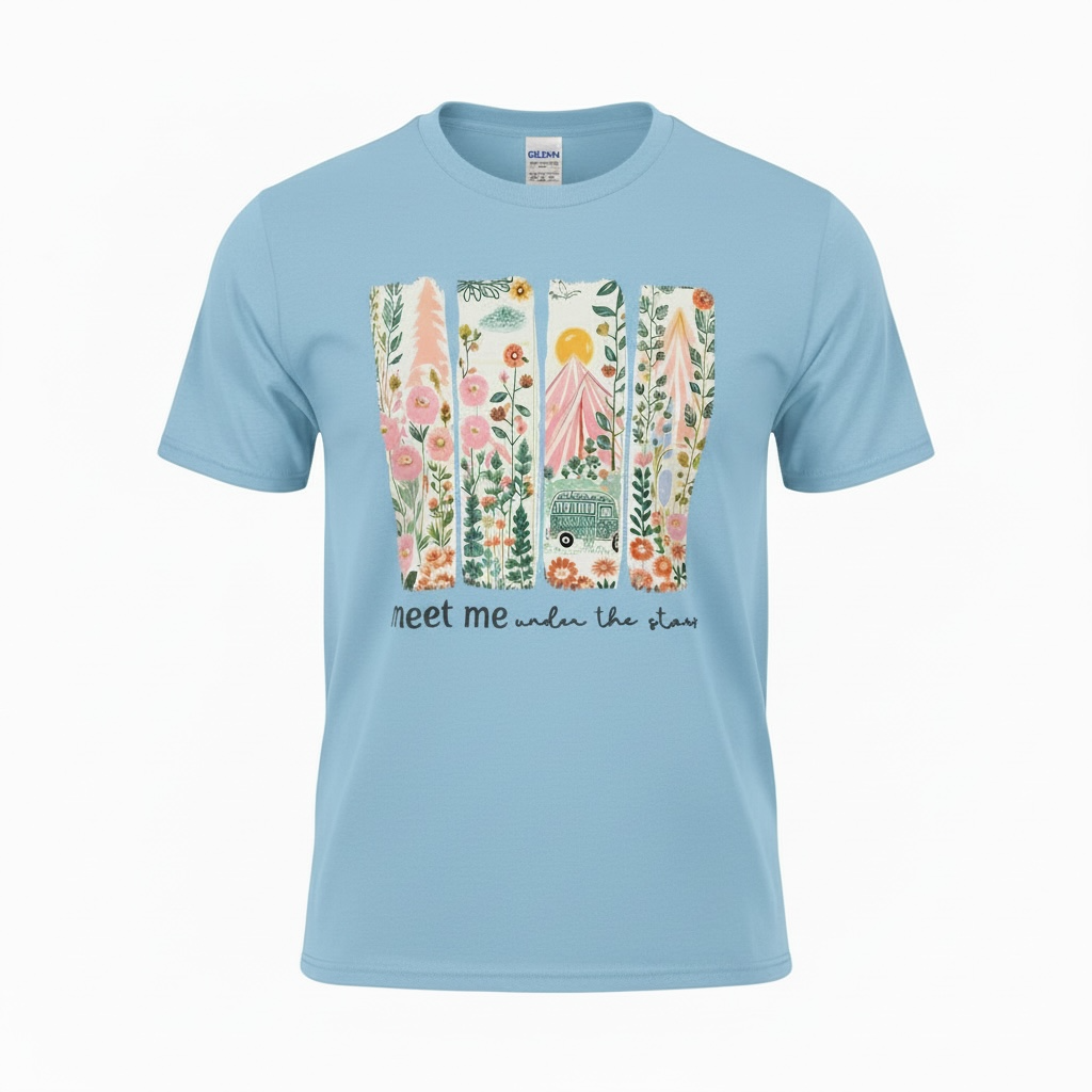 Camping Tee " Meet Me under the Start Tshirt