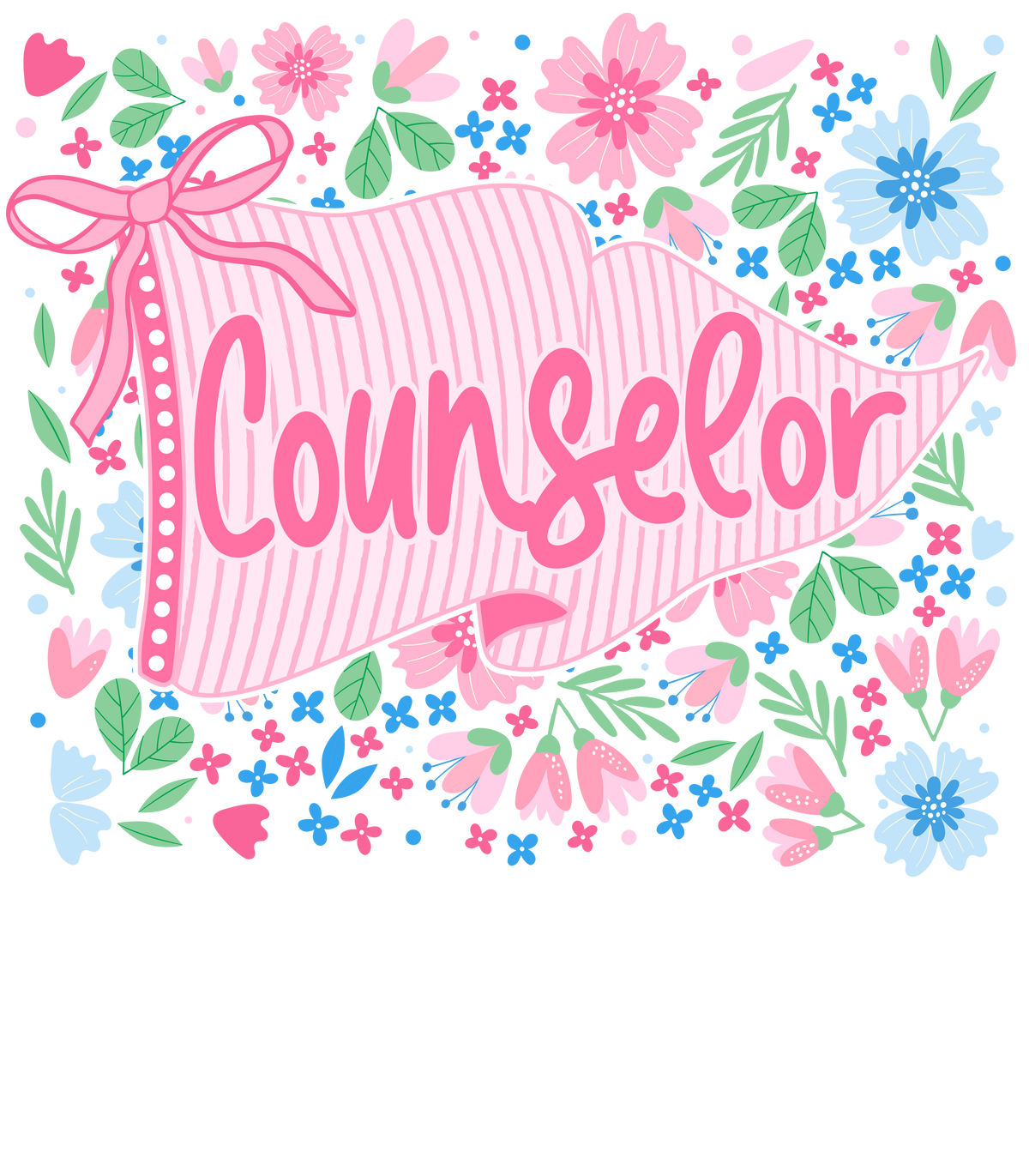 💗 Counselor Coquette Floral Shirt