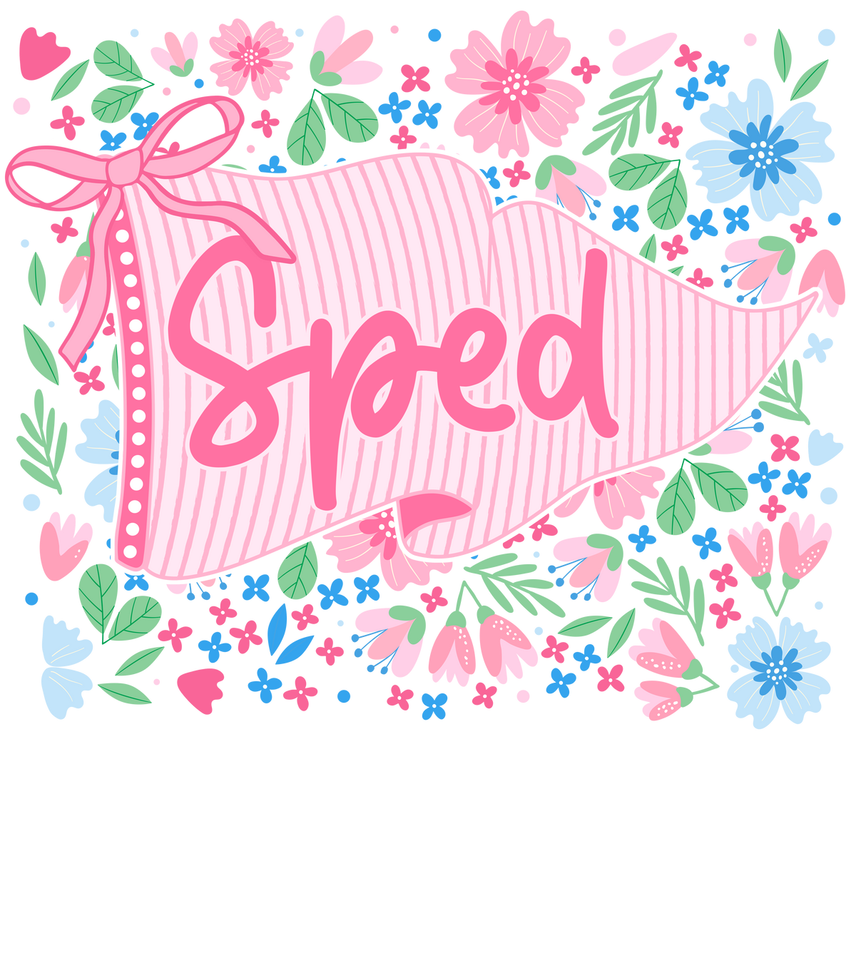 SPED Coquette Floral Pennant Shirt
