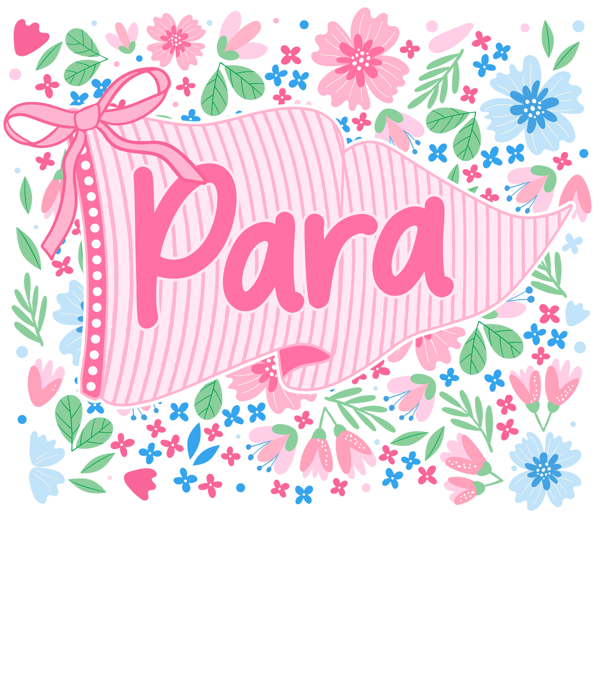 Para Coquette Floral Pennant Shirt