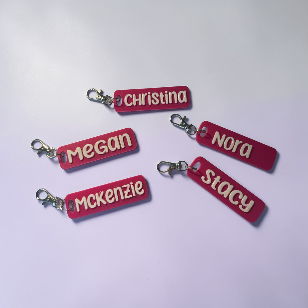 3D 💖 Personalized Pink Keychain