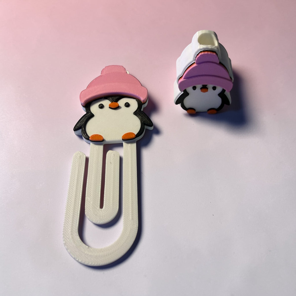 3D Penguin Desk Organization Set – Pen Holder, Sticky Note, Trinket Dish & More
