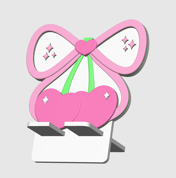 Cherry Bow Desk Organization Set – Pen Holder, Sticky Note, Trinket Dish & More