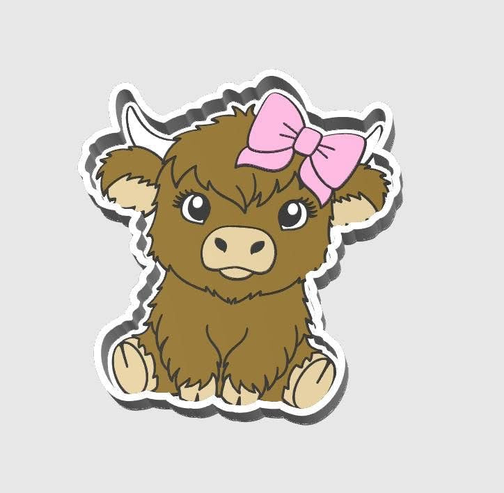 2026 Highland Cow Pink Bow Desk Bundle