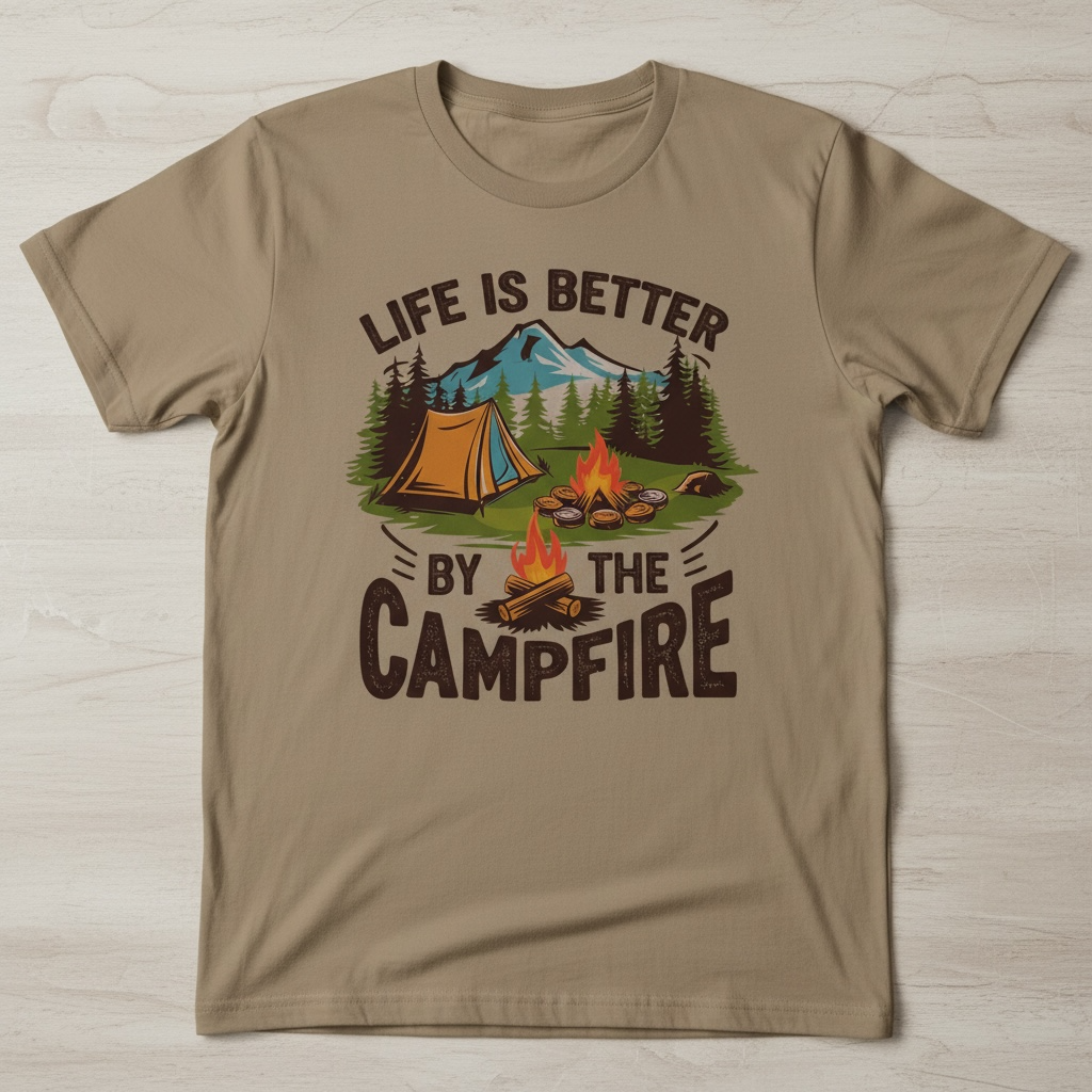 Campfire - Life is Better by the Campfire" Tshirt