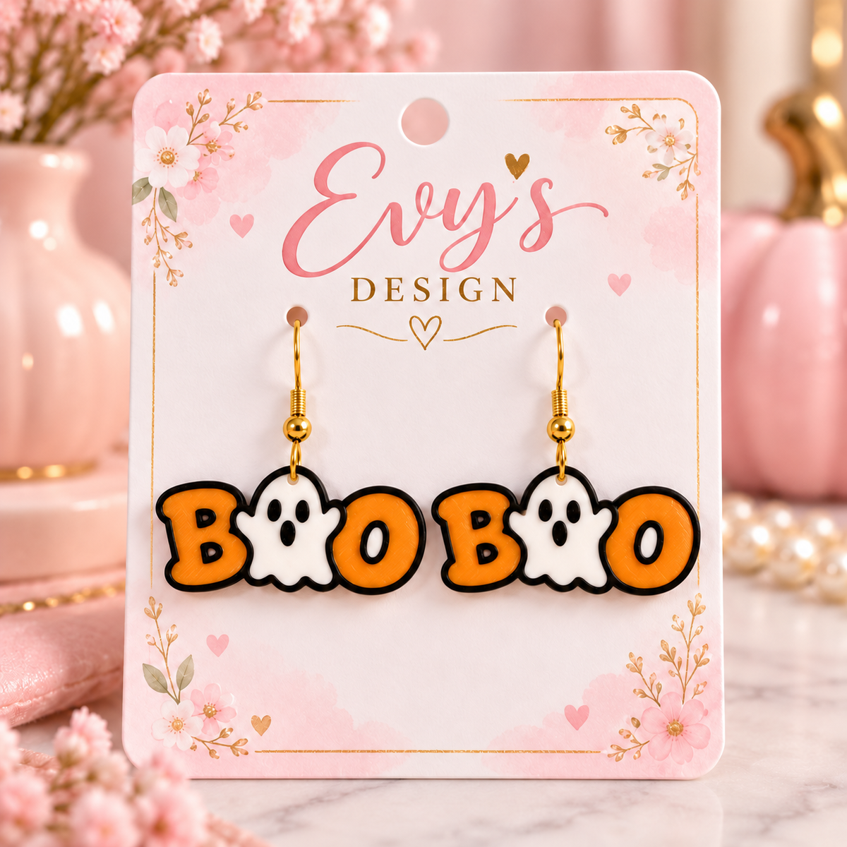 BOO Ghost Halloween Earrings 👻🎃