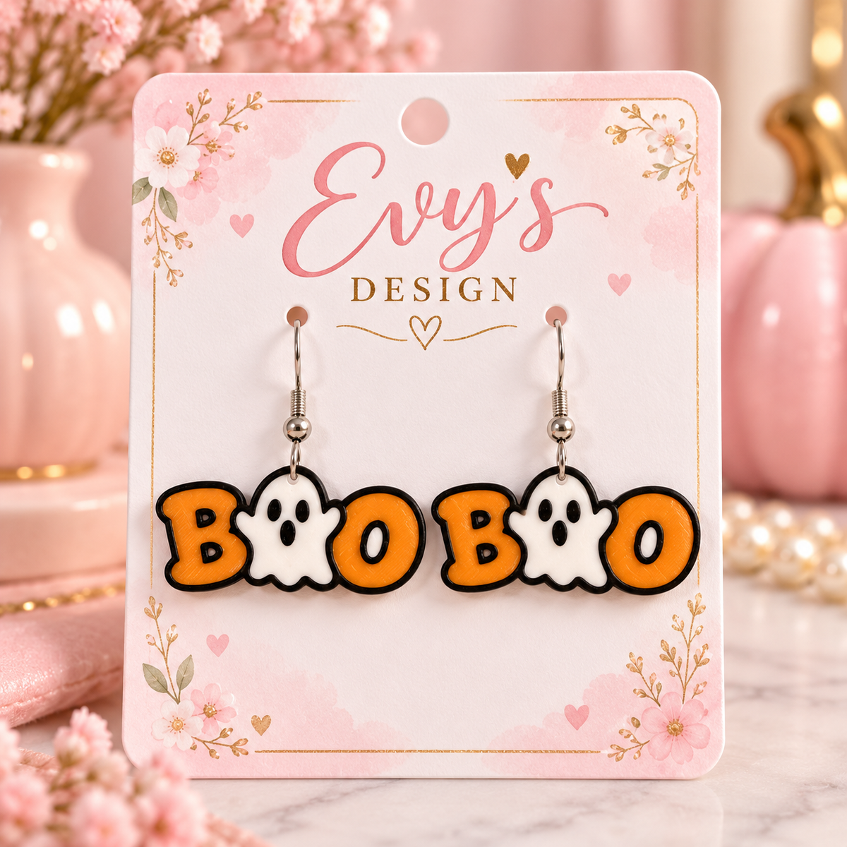 BOO Ghost Halloween Earrings 👻🎃