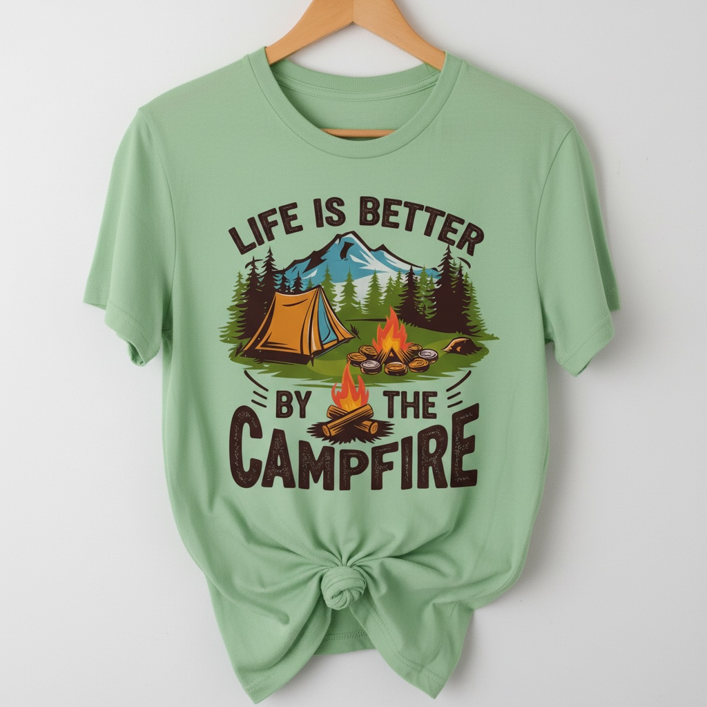 Campfire - Life is Better by the Campfire" Tshirt