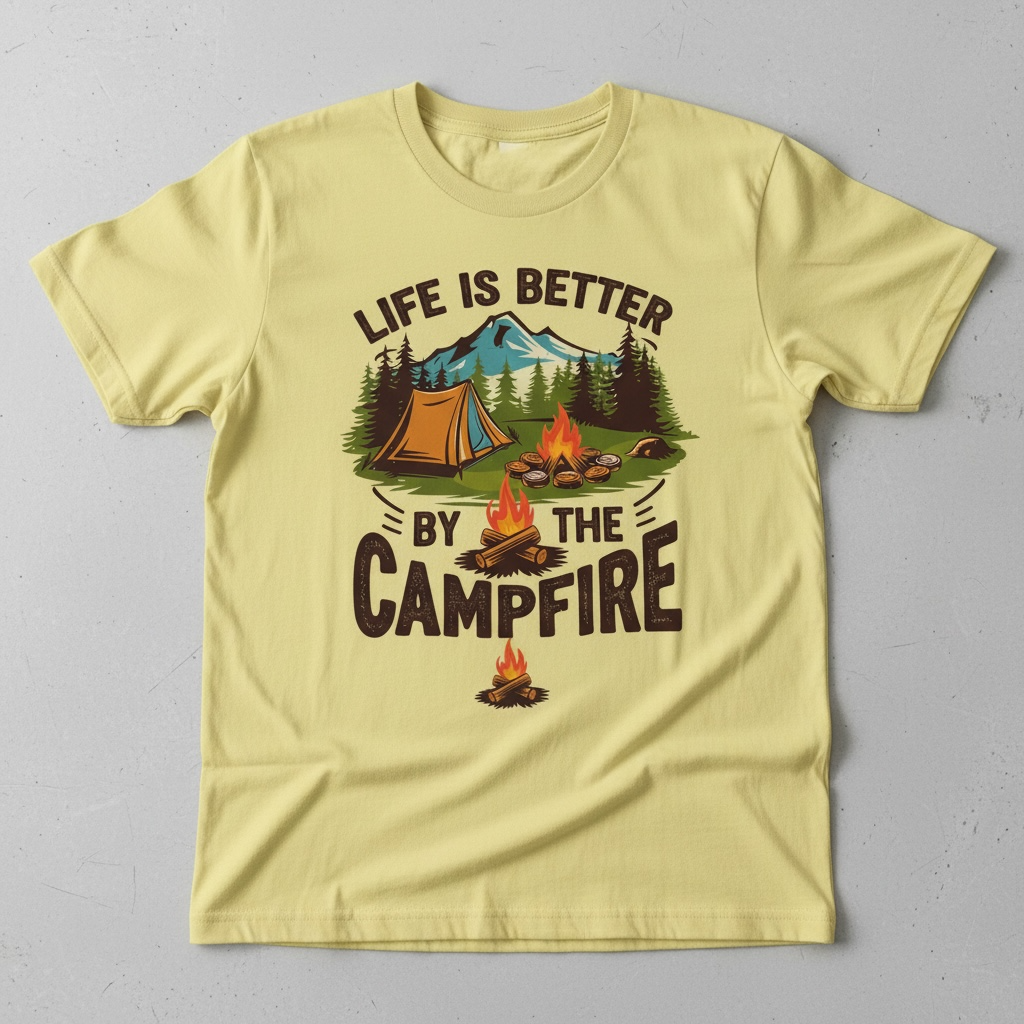 Campfire - Life is Better by the Campfire" Tshirt