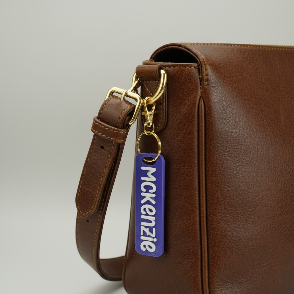 💜 Personalized 3D Purple Keychain