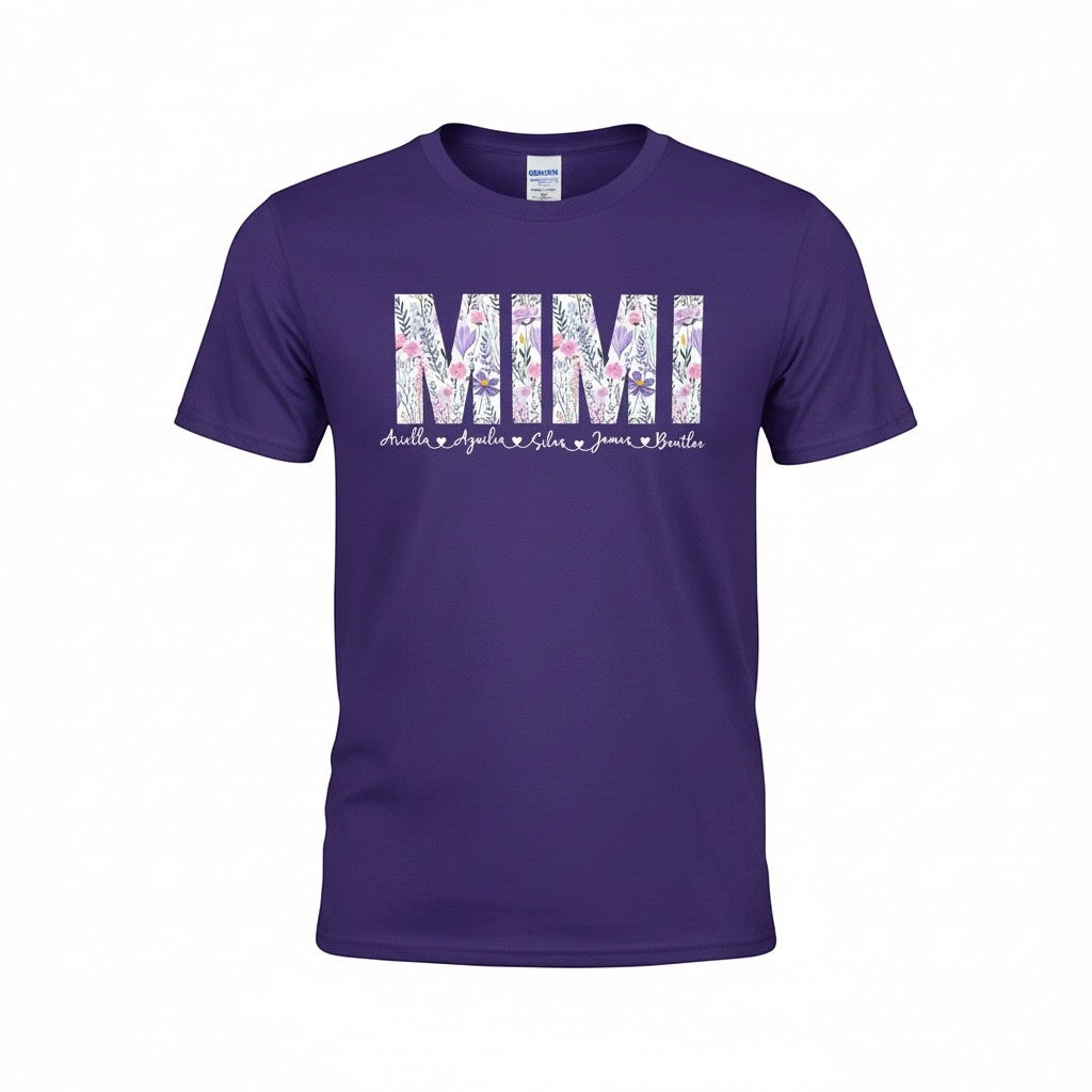 Personalized Mimi  T-Shirt – Custom Kids names
