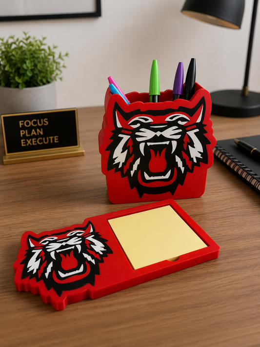 Rabun County 3D Desk Duo | Pencil Holder & Sticky Note Holder