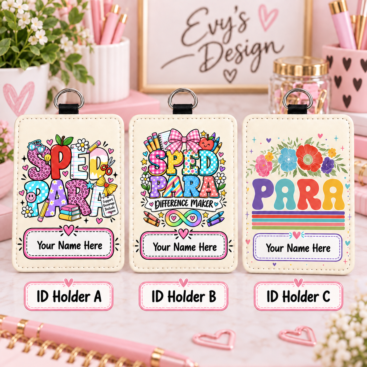 PARA Personalized Teacher ID Holder