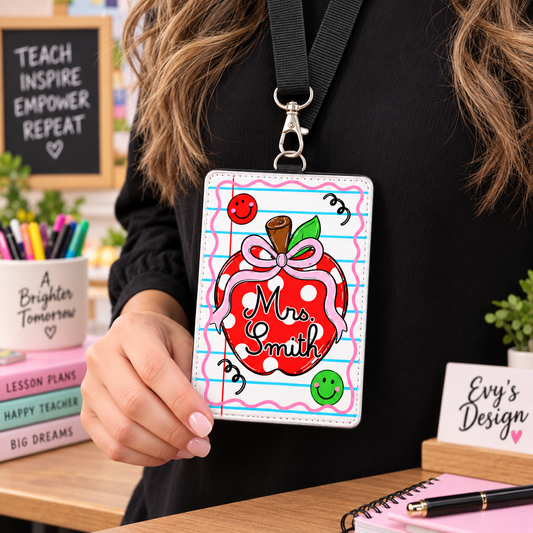 Teacher ID Holder – Apple Notebook Design