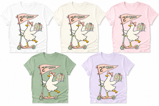 Second 2nd Grade Goose Back to School Teacher T-Shirt
