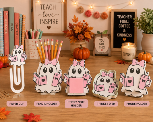 3D Bookish Ghost Teacher Desk Bundle