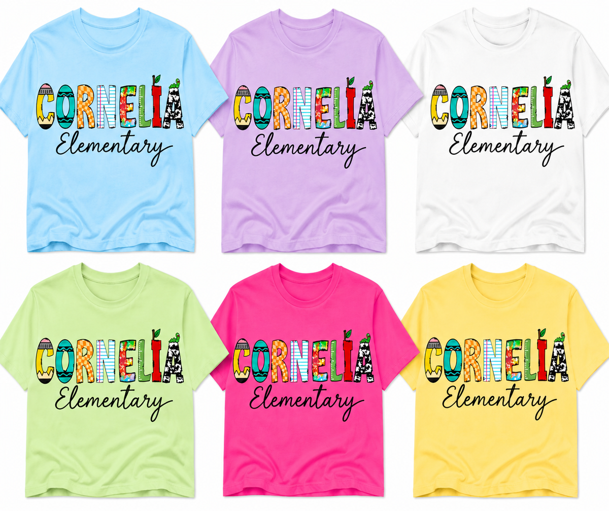 Cornelia Elementary Shirt – Colorful Back-to-School Tee