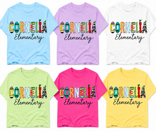 Cornelia Elementary Shirt – Colorful Back-to-School Tee