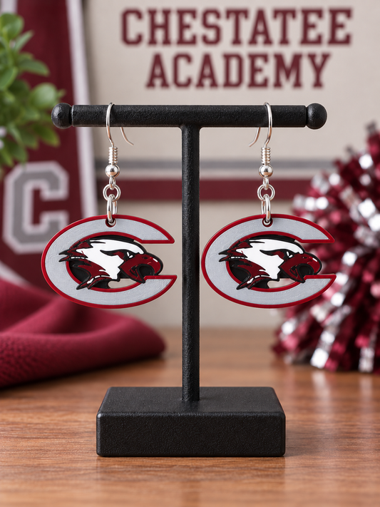 Chestatee Academy War Eagles 3D Printed Earrings