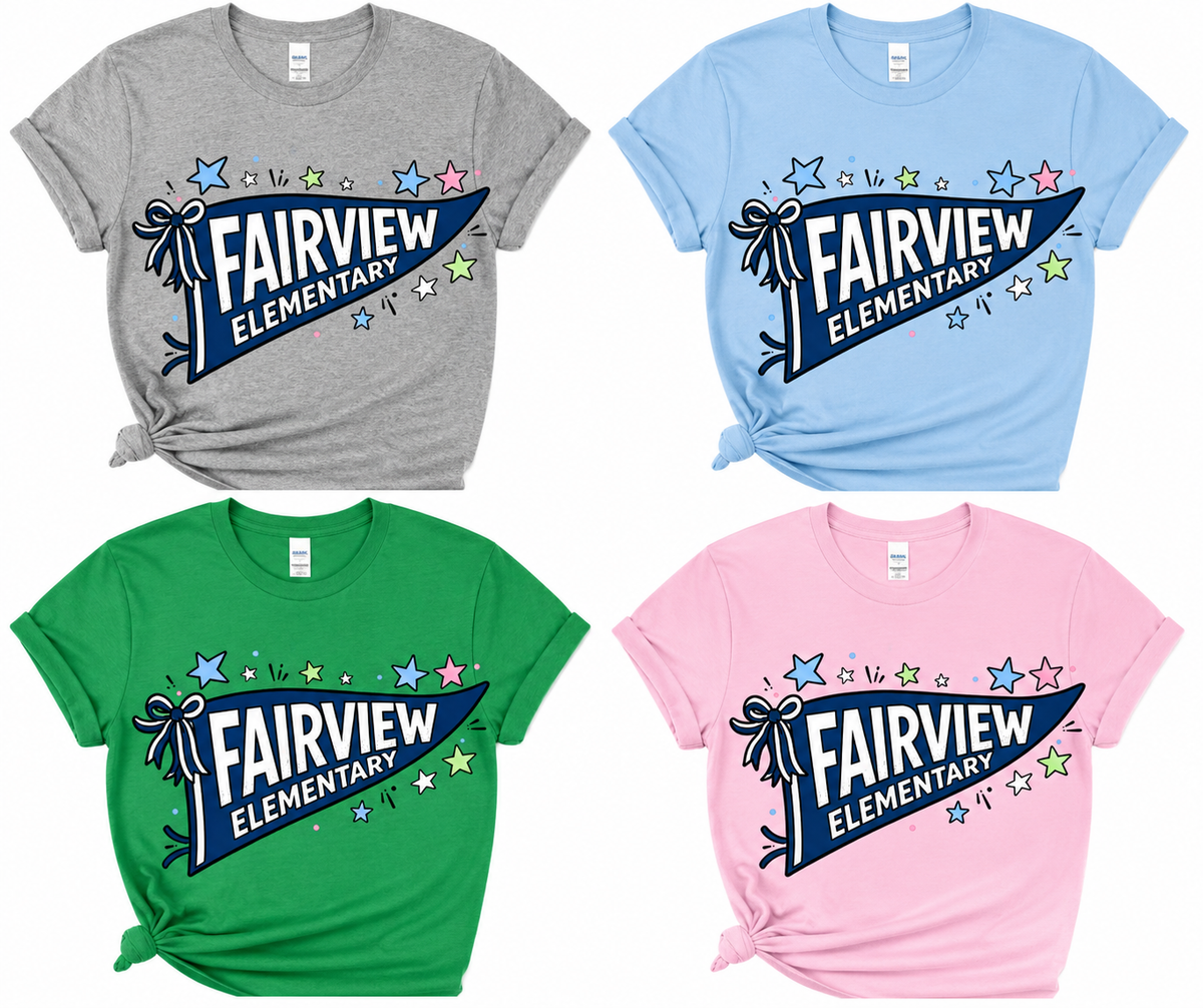 3. PTO - Fairview Elementary Pennant Spirit Shirt