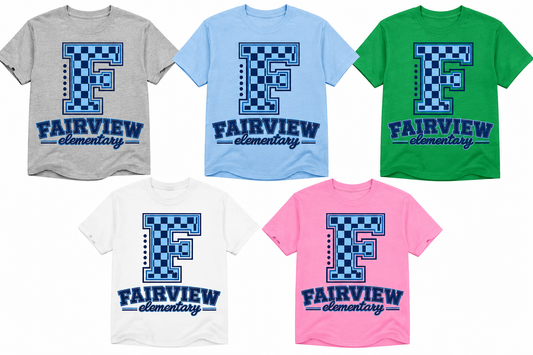 Fairview Elementary Checkerboard Spirit Shirt