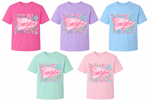 💗 Counselor Coquette Floral Shirt