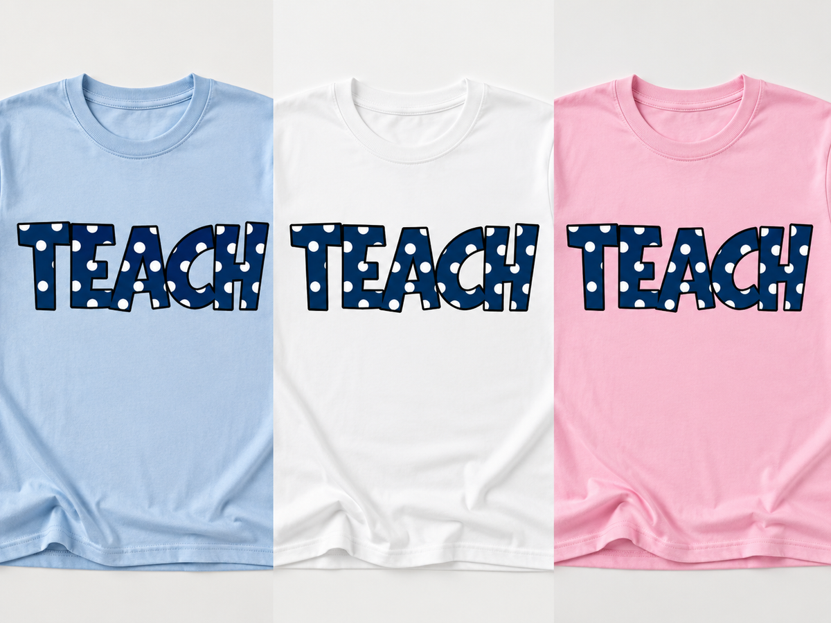 TEACH Graphic Teacher T-Shirt | Back to School Teacher Tee