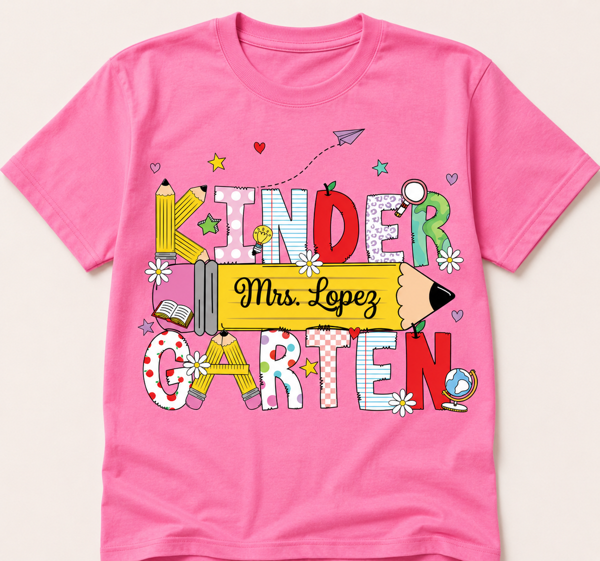 Personalized Grade Shirt | Custom Name Back to School T-Shirt | Pre-K, Kindergarten, 1st-5th Grade