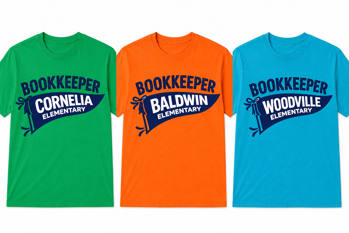 Personalized School Bookkeeper T-Shirt | Custom School Staff Tee