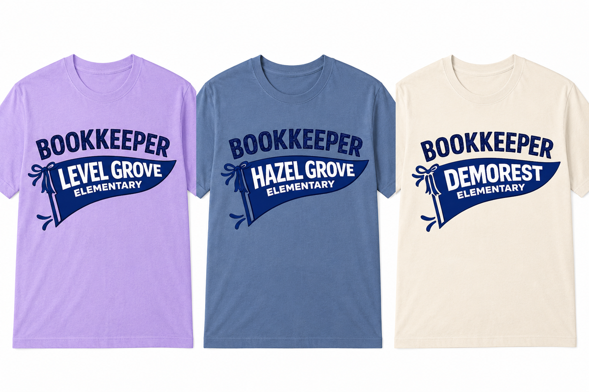 Personalized School Bookkeeper T-Shirt | Custom School Staff Tee