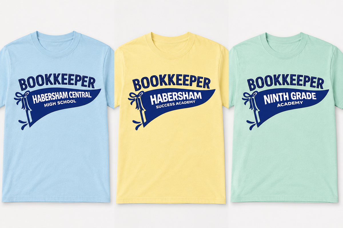 Personalized School Bookkeeper T-Shirt | Custom School Staff Tee