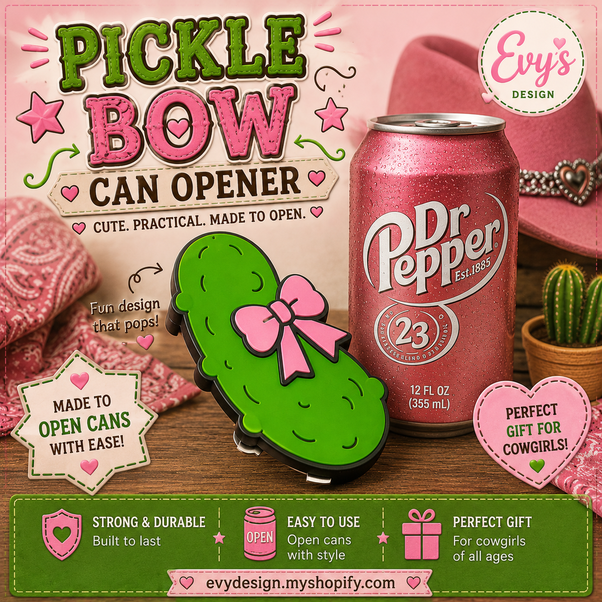 3D Cute Pickle Can Opener Collection 🥒💖