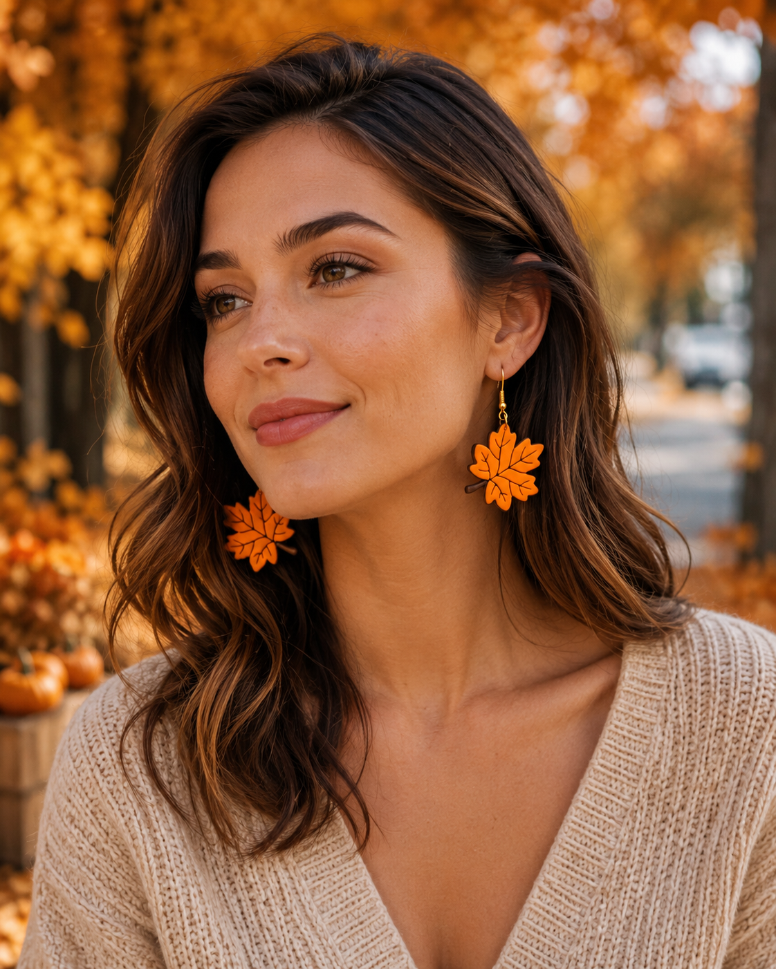 Fall Maple Leaf Earrings | Gold or Silver Hooks 🍁