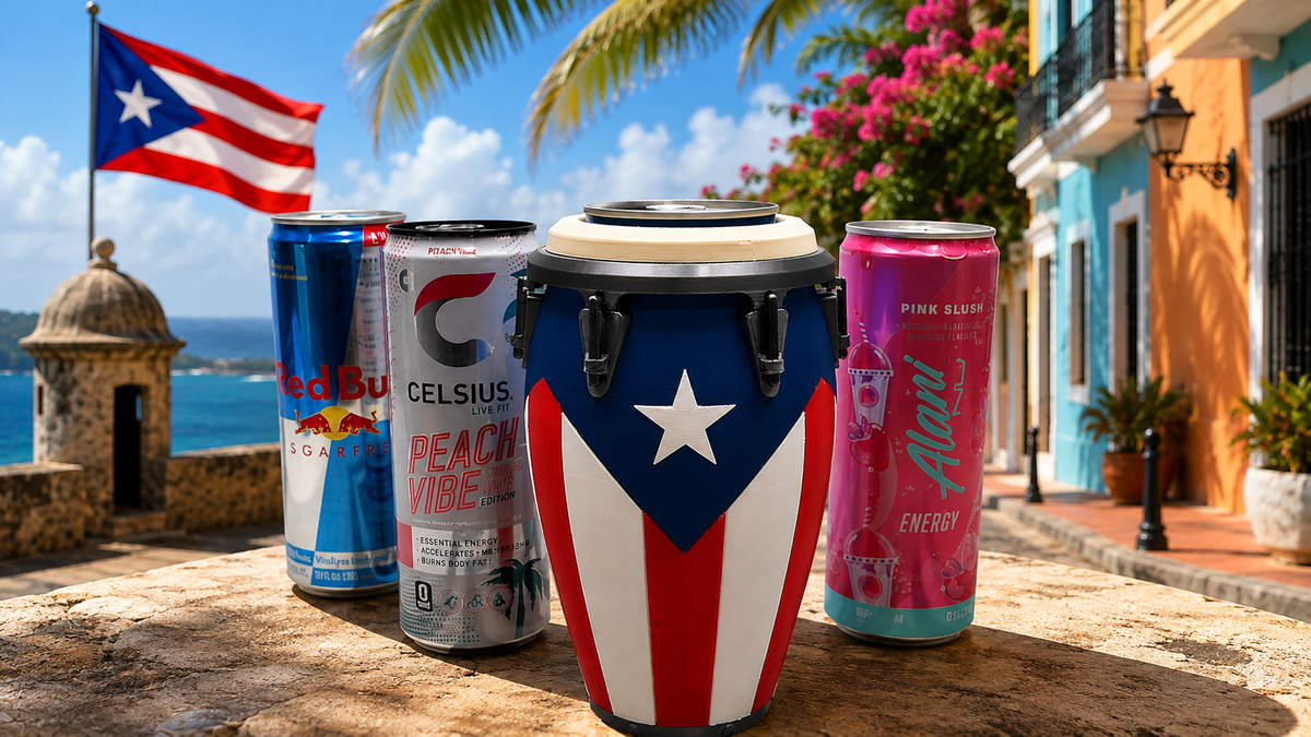 Puerto Rico 12 oz Slim Can Holder – 3D Printed Insulated Beverage Cooler