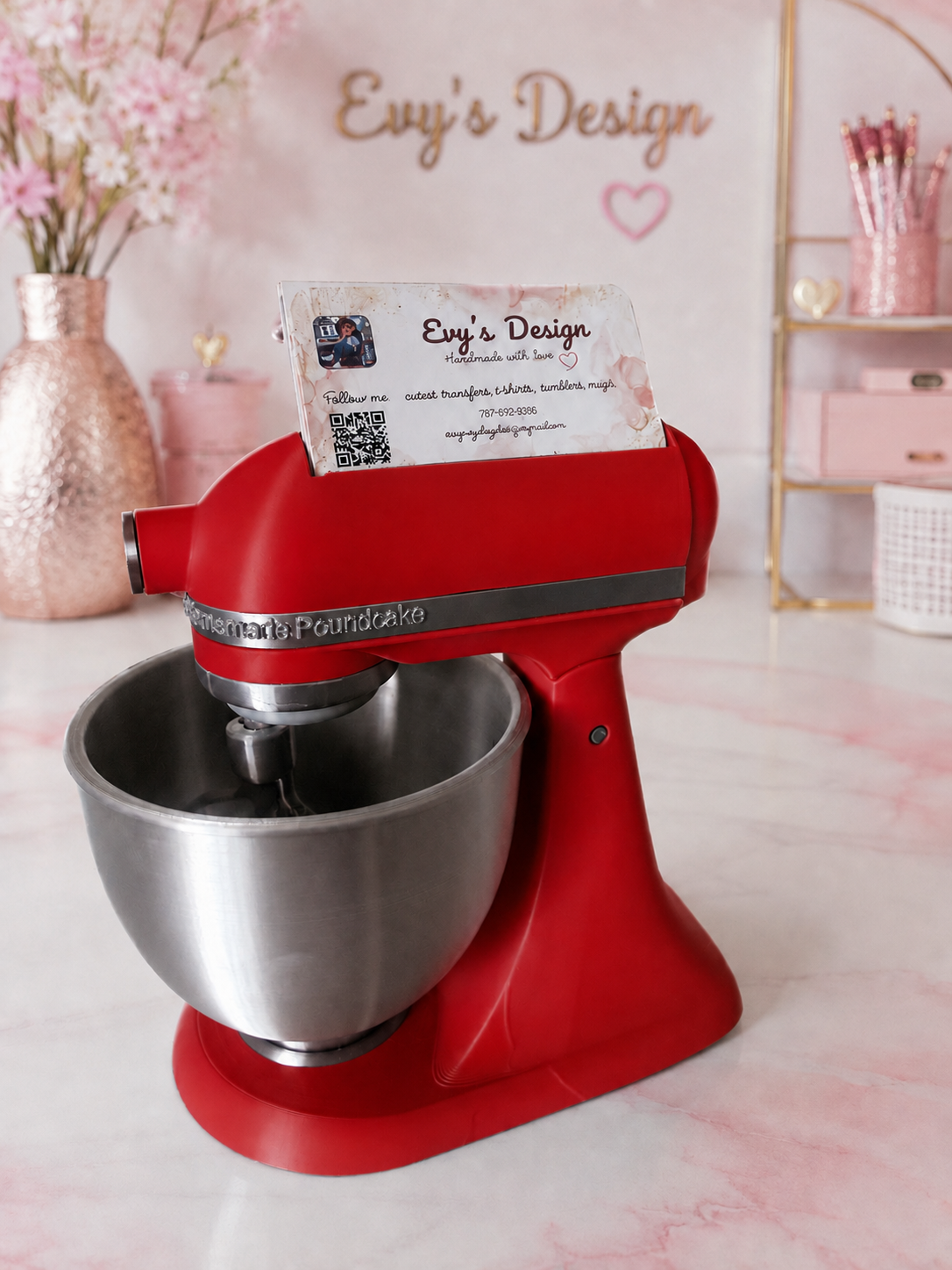 3D Printed Stand Mixer Business Card Holder | Custom Desk Display