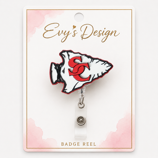 Stephens County Indians Badge Reel | Handmade Retractable ID Holder