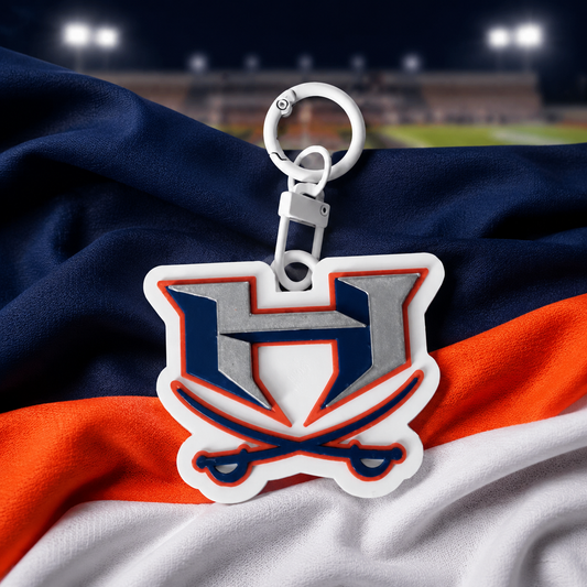 Habersham Raiders Keychain | Handmade School Spirit Key Ring