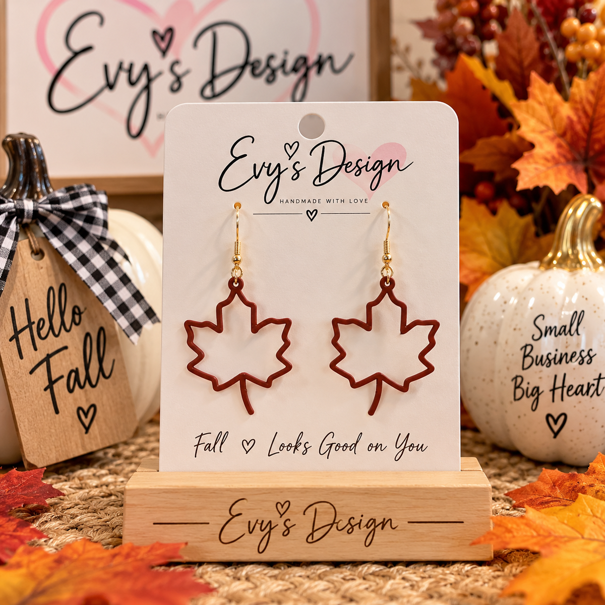 Fall Leaf Earrings – Handmade Autumn Earrings