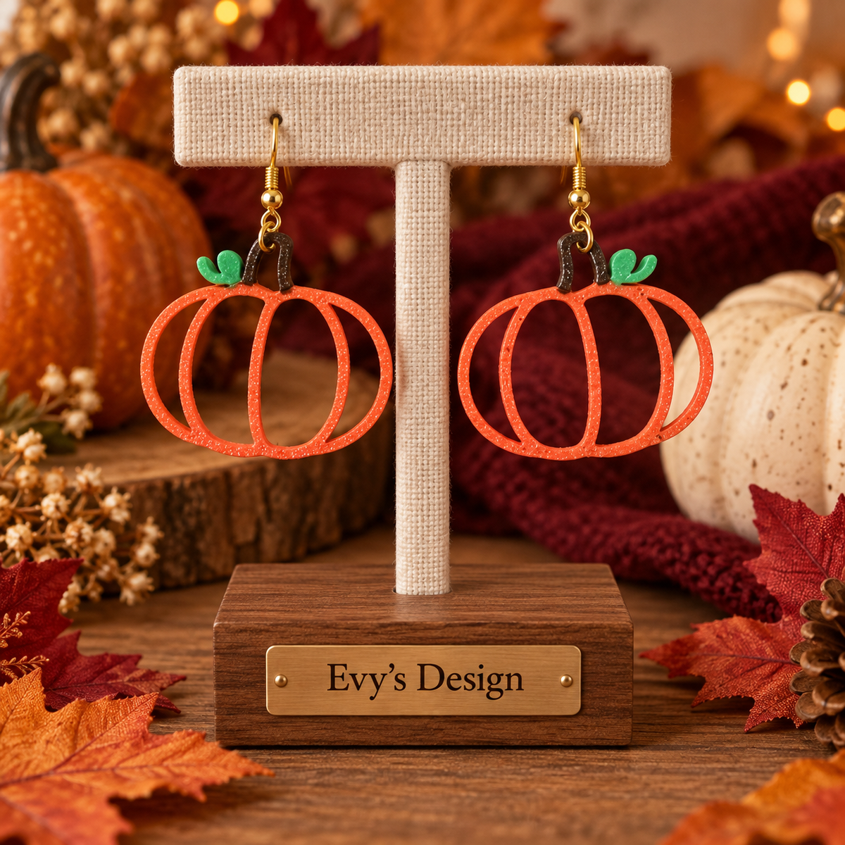 Fall Pumpkin Earrings
