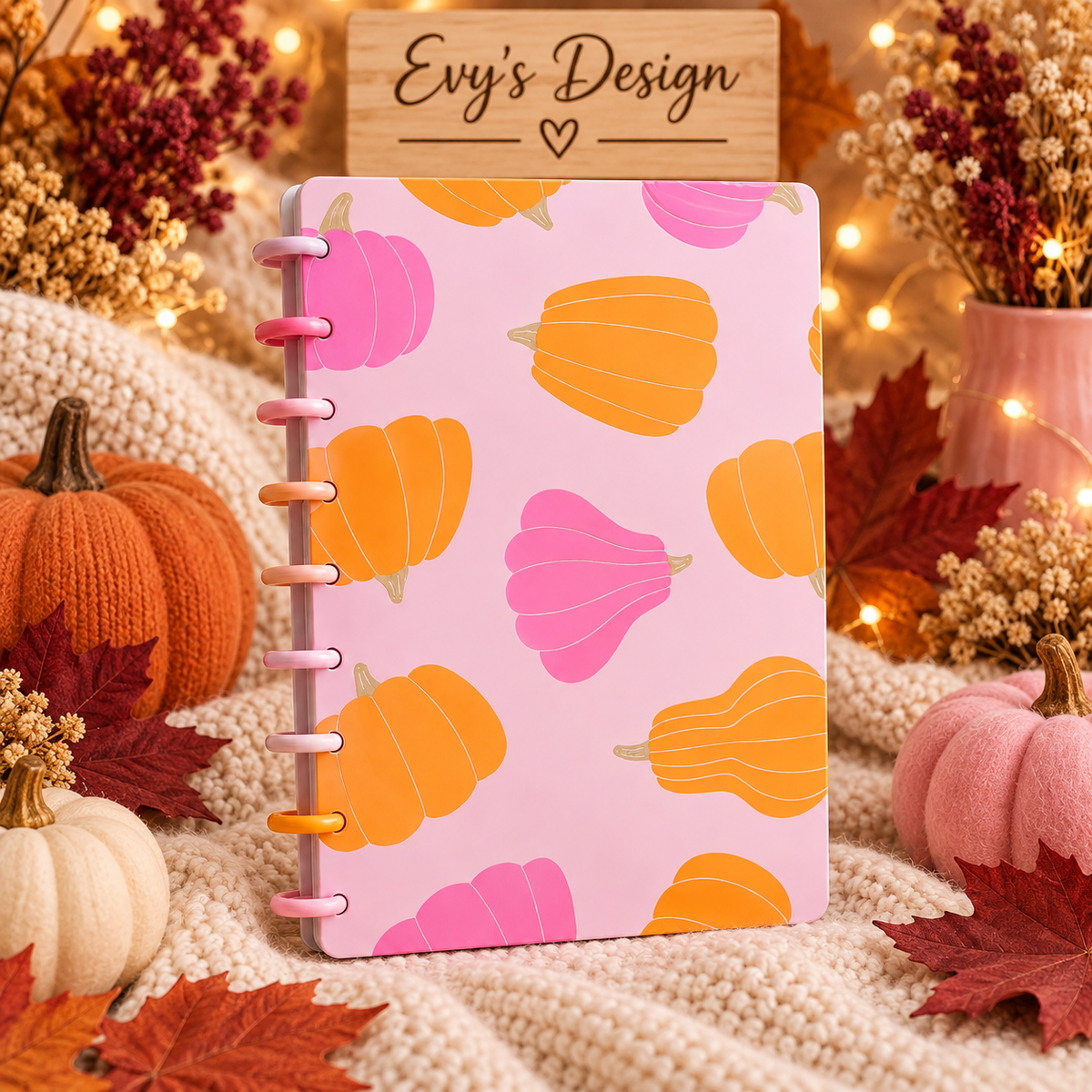 Fall & Halloween A5 Refillable Disc-Bound Notebook – 4 Designs