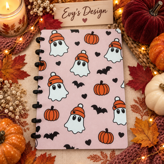 Fall & Halloween A5 Refillable Disc-Bound Notebook – 4 Designs