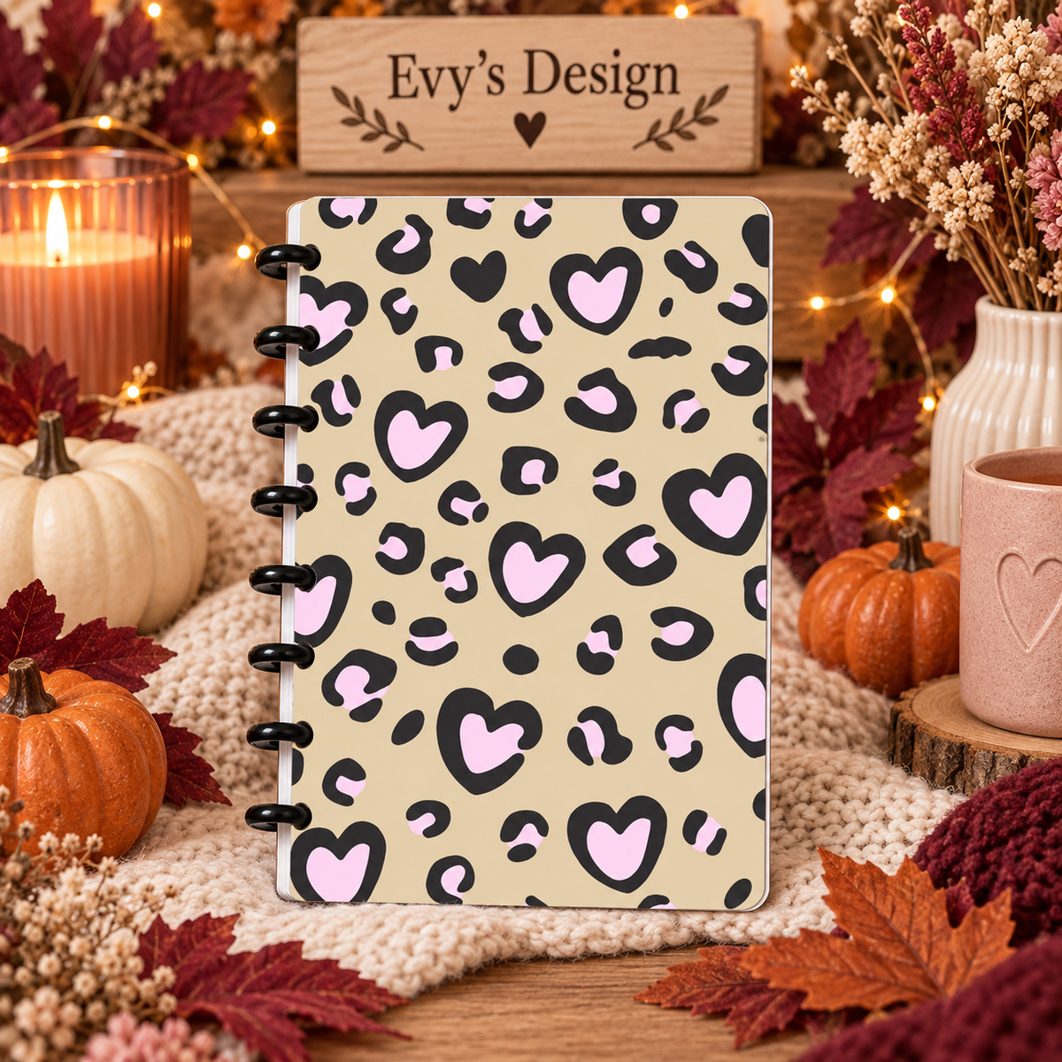 Fall & Halloween A5 Refillable Disc-Bound Notebook – 4 Designs