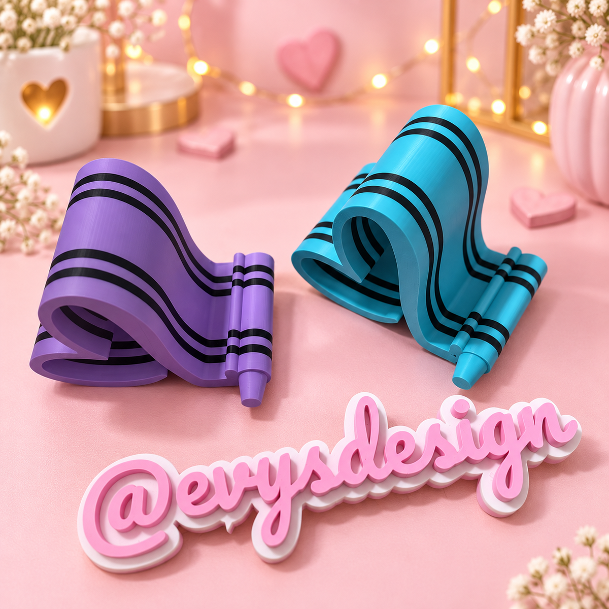 3D Crayon Phone Holder – Multiple Colors