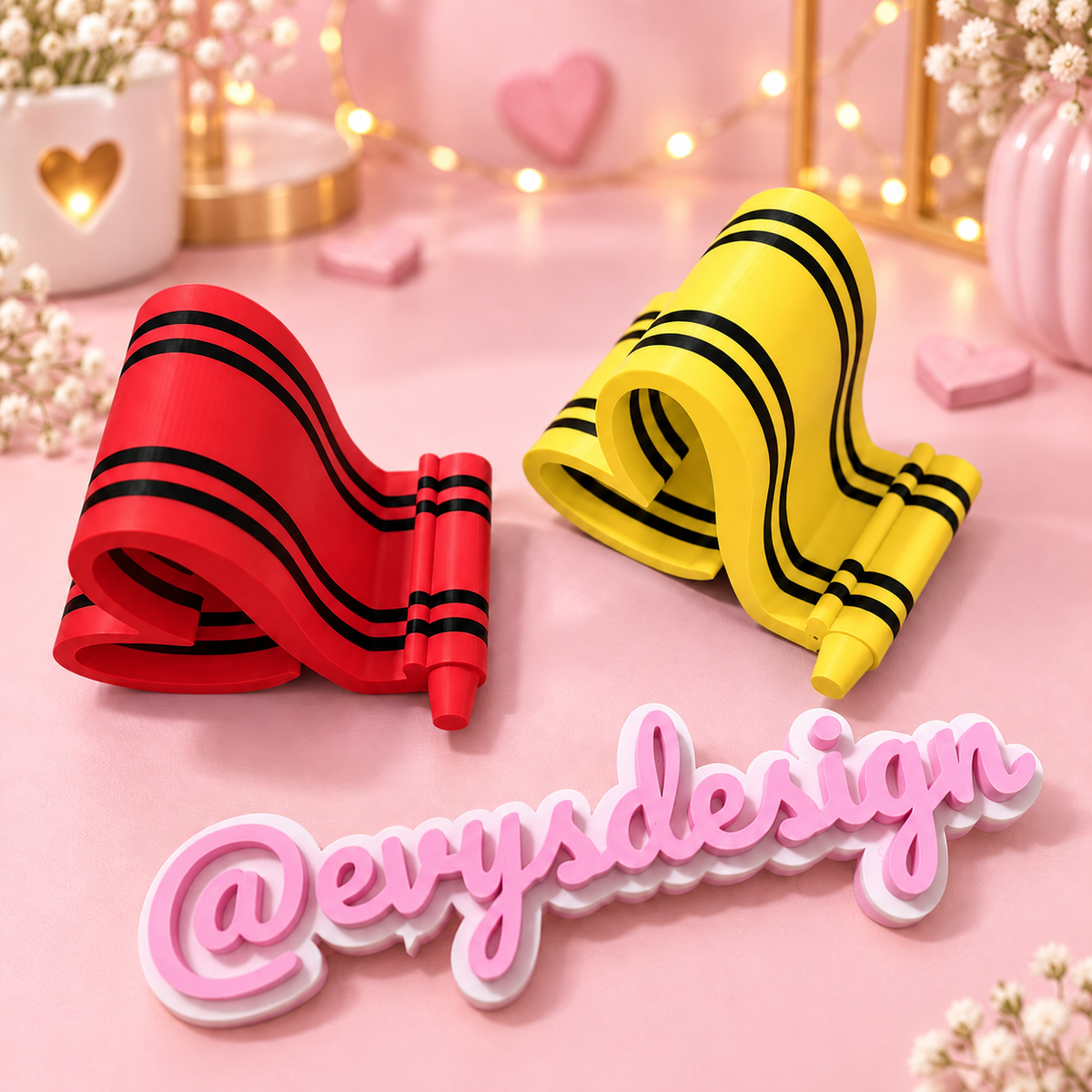 3D Crayon Phone Holder – Multiple Colors