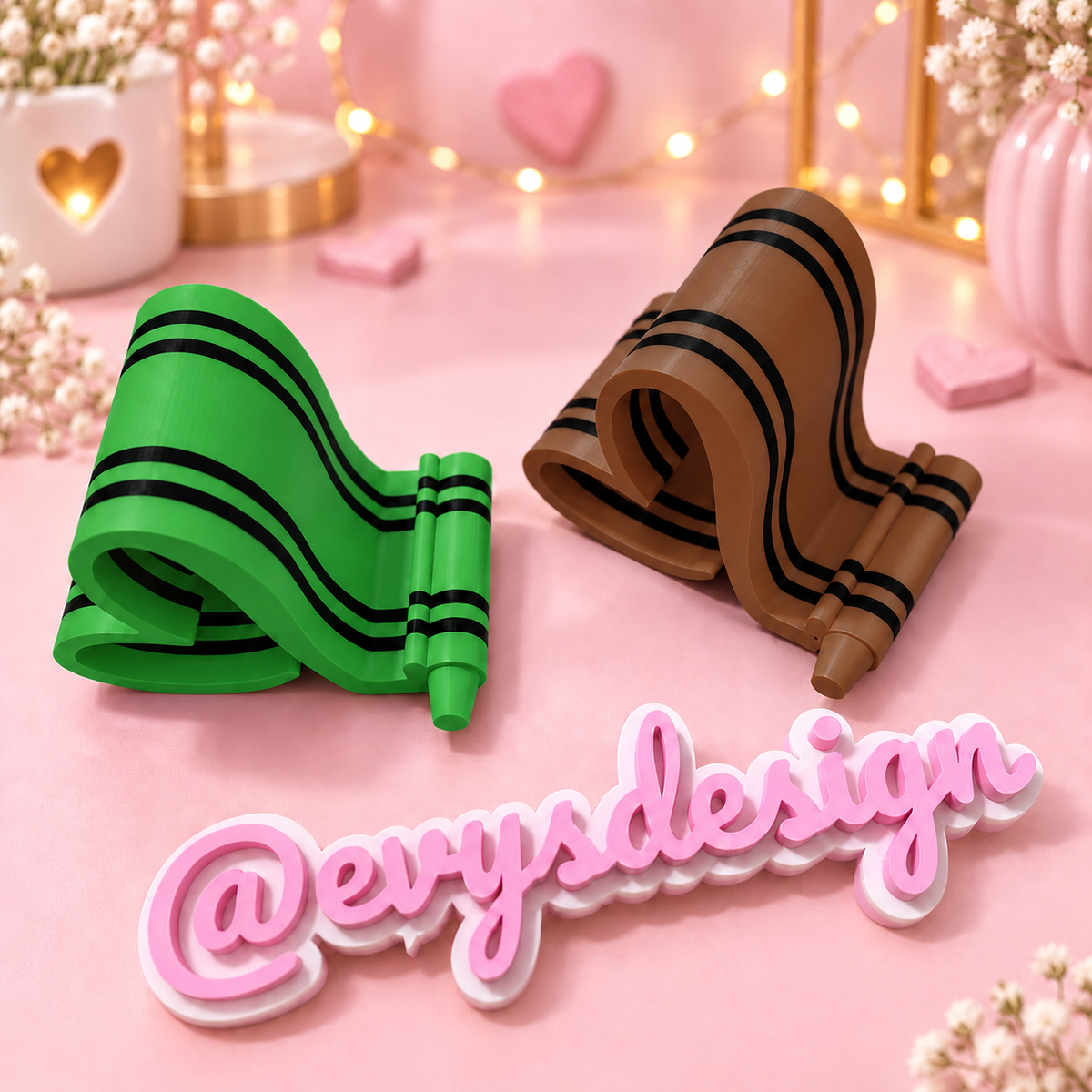 3D Crayon Phone Holder – Multiple Colors