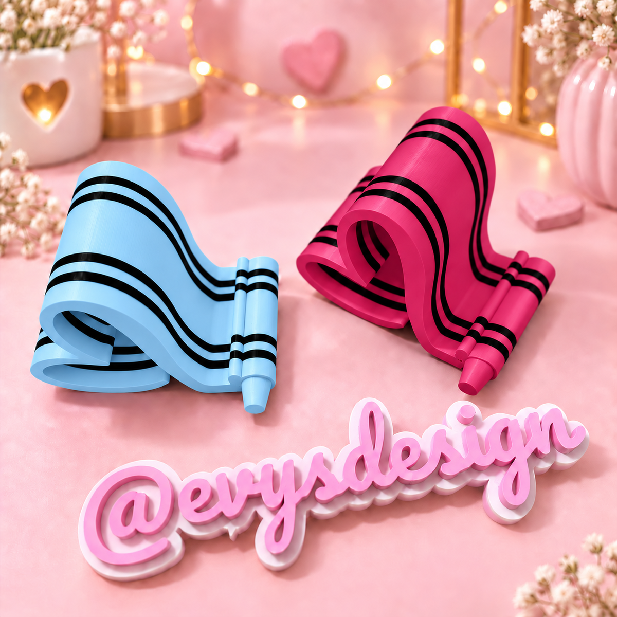 3D Crayon Phone Holder – Multiple Colors